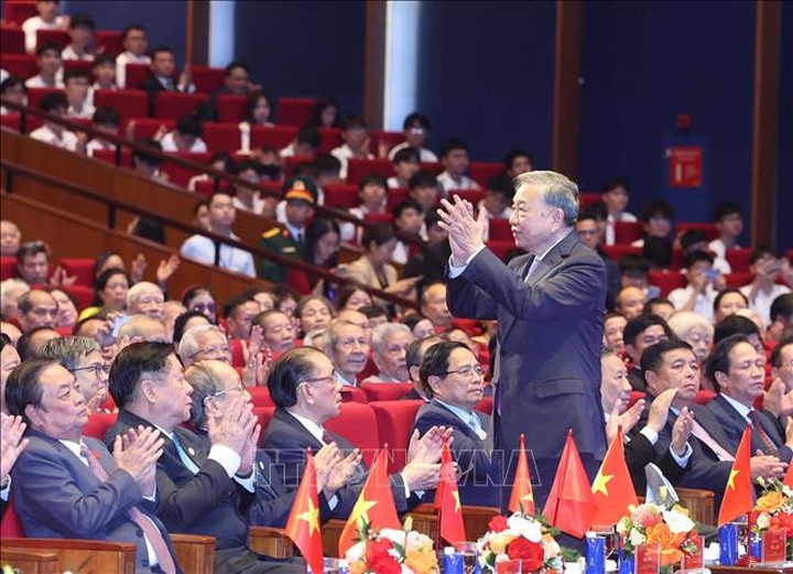 Tổng Bí thư Tô Lâm: Ngành Khoa học và Công nghệ tiếp tục tiên phong đưa Việt Nam vững bước đi lên - Ảnh 5.